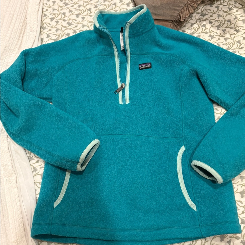 Patagonia girls synchilla fleece quarter zip size 14